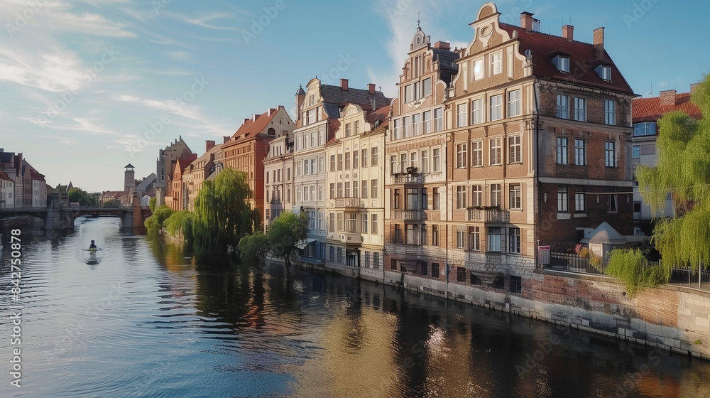 Fototapeta premium city canal houses