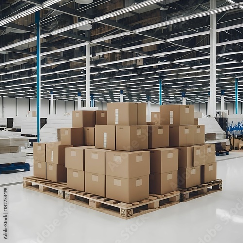 Set of wooden pallet for warehouse - 1