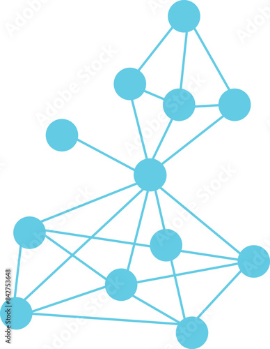 Network connection with lines and dots. Social network concept