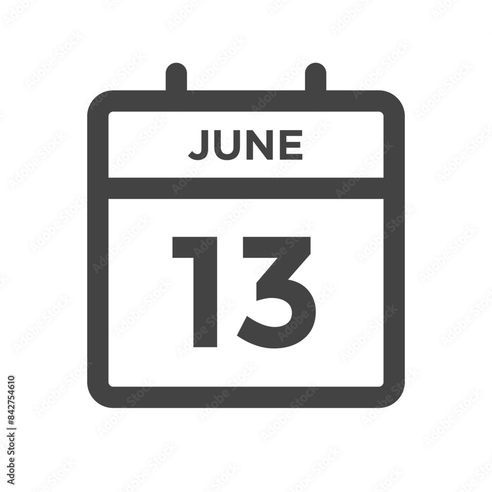 June 13 Calendar Day or Calender Date for Deadlines or Appointment June 13 Calendar Day or Calender Date for Deadlines or Appointment