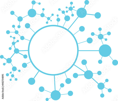 Structure molecule and communication element. Dna, atom, neurons. Scientific concept for your design. Connected lines with dots. Medical, technology, chemistry, science background.