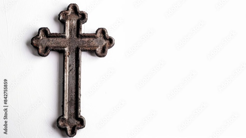 Church cross on a white background Church cross on a white background