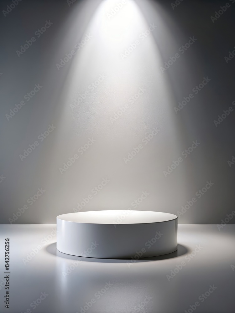 Minimalist round podium with soft lighting, product display Minimalist round podium with soft lighting, product display