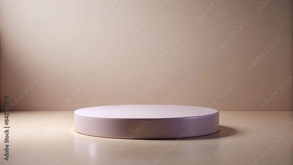 Minimalist round podium with soft lighting, product display Minimalist round podium with soft lighting, product display