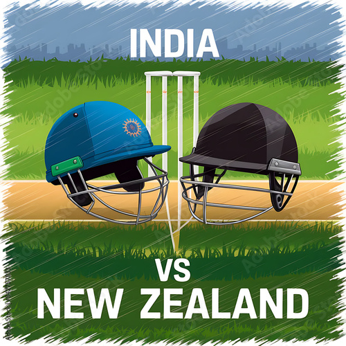 India vs New Zealand, Cricket Match Poster photo