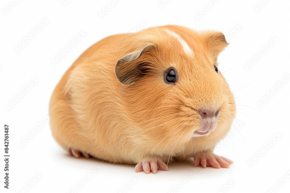 A studio photo of a cute guinea pig against a background of pastel shades, taken with soft lighting. The guinea pig stands off-centre. A studio photo of a cute guinea pig against a background of pastel shades, taken with soft lighting. The guinea pig stands off-centre.