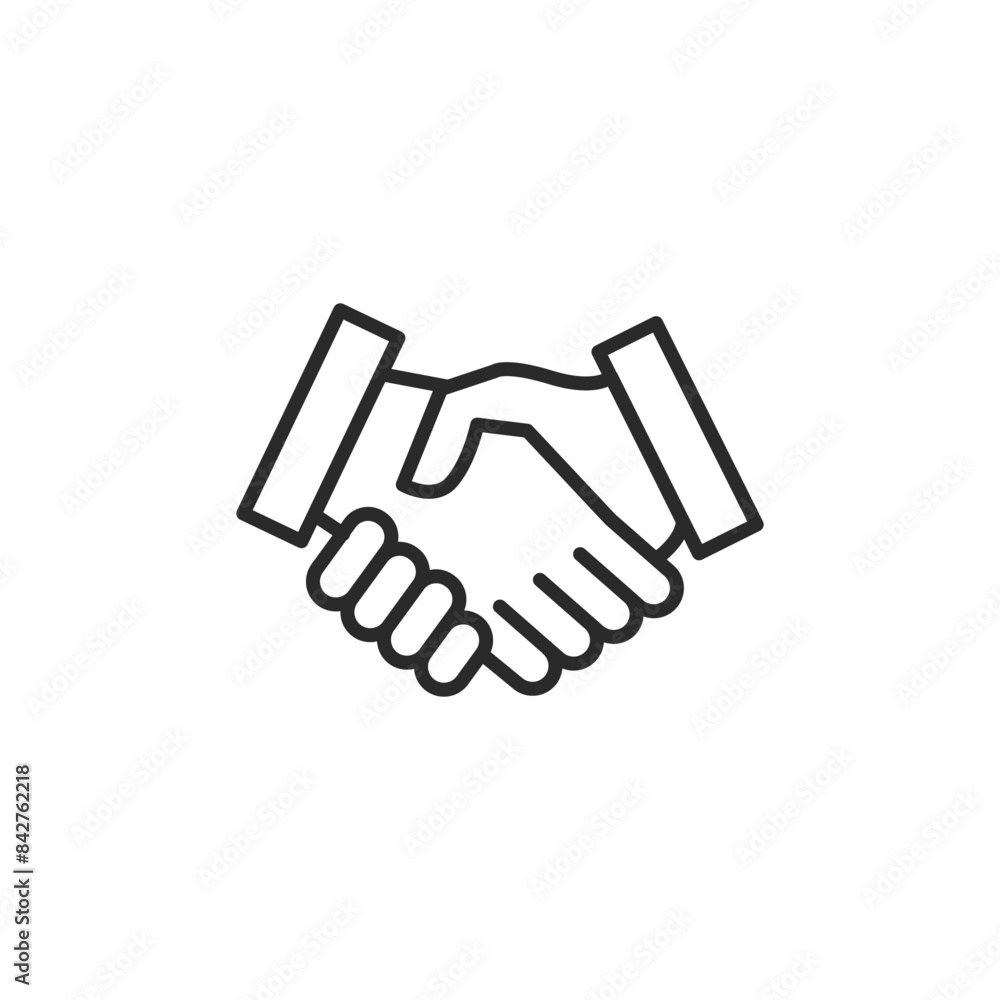 House handshake icon. Simple yet powerful symbol of a real estate transaction or partnership agreement with a handshake, a house outline. Ideal for depicting deals, negotiations. Vector illustration House handshake icon. Simple yet powerful symbol of a real estate transaction or partnership agreement with a handshake, a house outline. Ideal for depicting deals, negotiations. Vector illustration