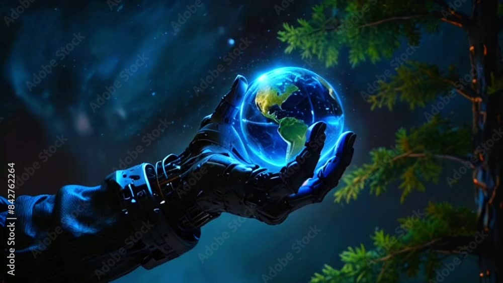 Alien Grasping the Earth