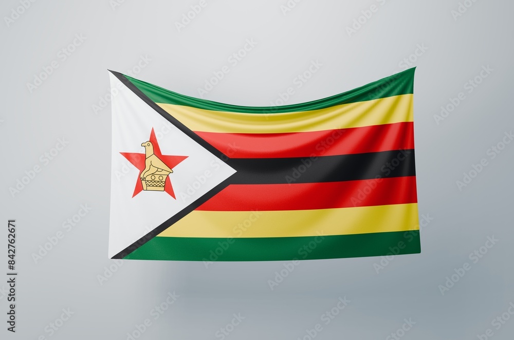 Zimbabwe Flag Waving Proudly. 3D Flag Banner Illustration image. Zimbabwe Flag Waving Proudly. 3D Flag Banner Illustration image.