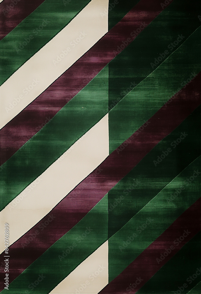 Diagonal green and white stripe pattern creating a visually artsy background or texture Diagonal green and white stripe pattern creating a visually artsy background or texture