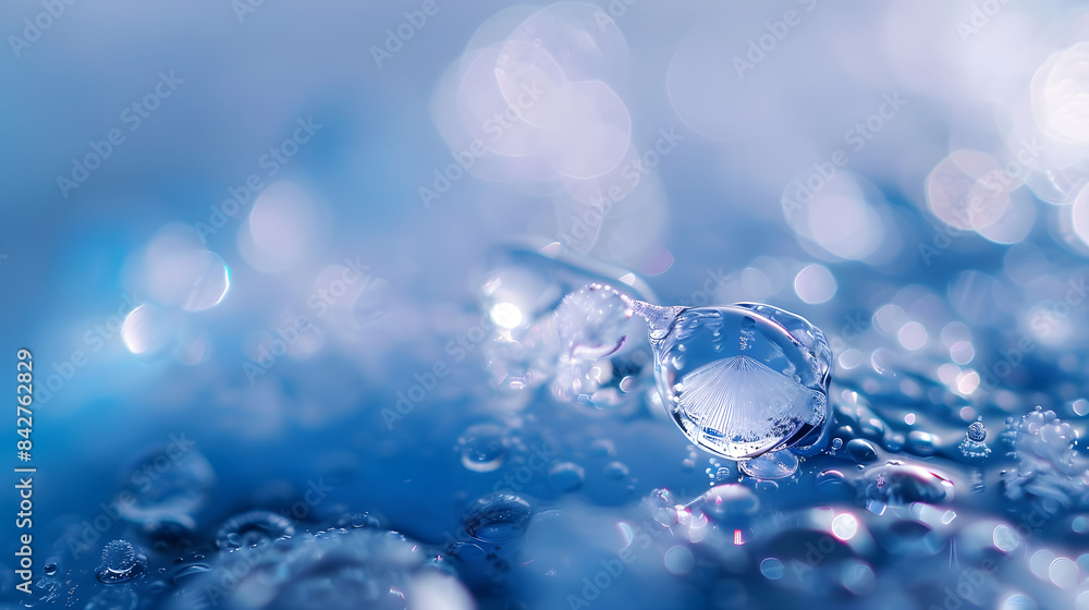 close-up of a frozen water droplet close-up of a frozen water droplet