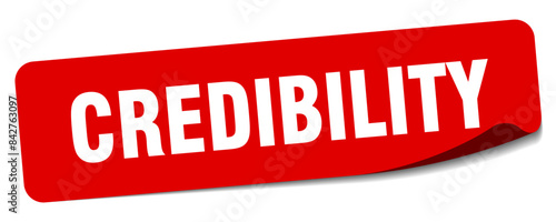 credibility sticker. credibility label