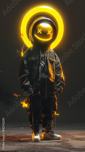 Smiley Guardian - 3D Urban Techno Angel