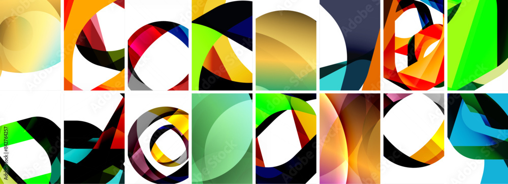 Collection of abstract background with waves, colorful shapes and 3d shadow effect. Vector Illustration For Wallpaper, Banner, Background, Card, Book Illustration, landing page Collection of abstract background with waves, colorful shapes and 3d shadow effect. Vector Illustration For Wallpaper, Banner, Background, Card, Book Illustration, landing page