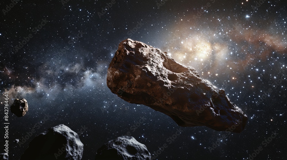 Asteroids are rocky objects that orbit the sun, primarily found in the asteroid belt between Mars and Jupiter. Asteroids are rocky objects that orbit the sun, primarily found in the asteroid belt between Mars and Jupiter.