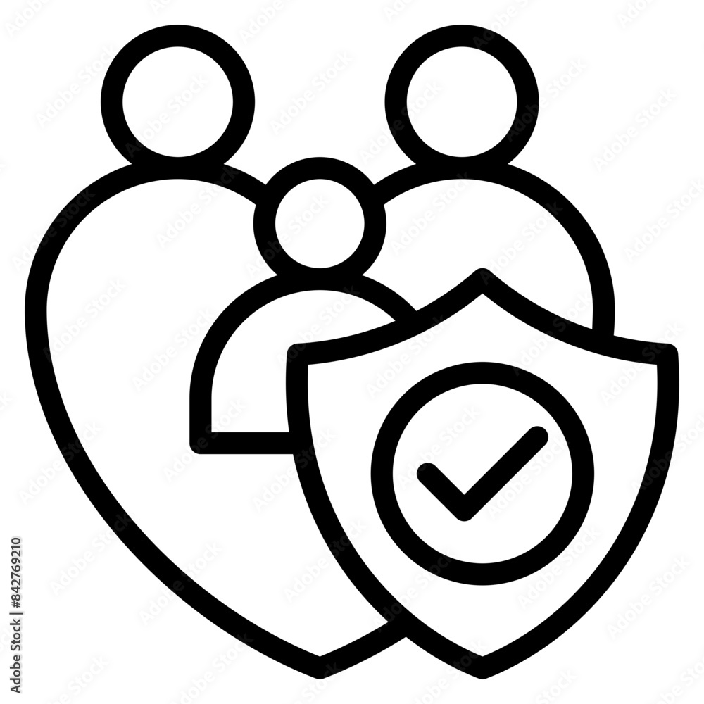 Family Insurance Icon Family Insurance Icon