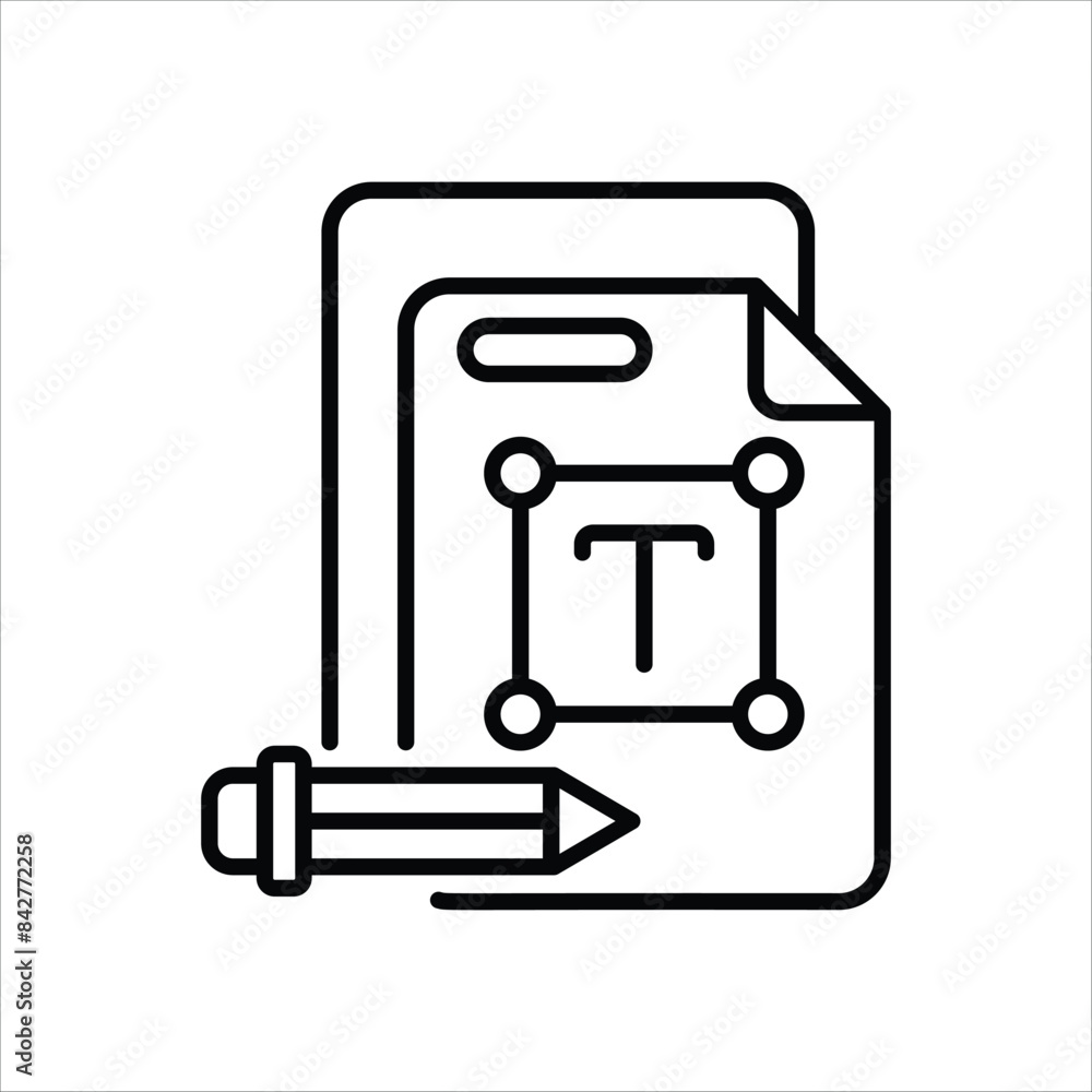 Typography vector icon Typography vector icon