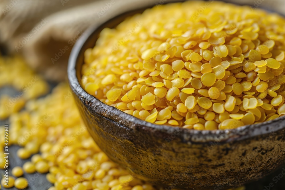 Moong Dal, Yellow Moong Dal, Mung Beans, Yellow Split Peas, Chana Dal, Toor Dal, Yellow Lentils, Yellow Pigeon Peas, Yellow Gram, Yellow Mung Beans in bowl Moong Dal, Yellow Moong Dal, Mung Beans, Yellow Split Peas, Chana Dal, Toor Dal, Yellow Lentils, Yellow Pigeon Peas, Yellow Gram, Yellow Mung Beans in bowl