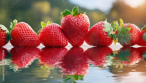 Imagine biting into a ripe, juicy strawberry, bursting with flavor and freshness. The vibrant red color and the sweet aroma instantly awaken your senses, promising a delightful treat.
