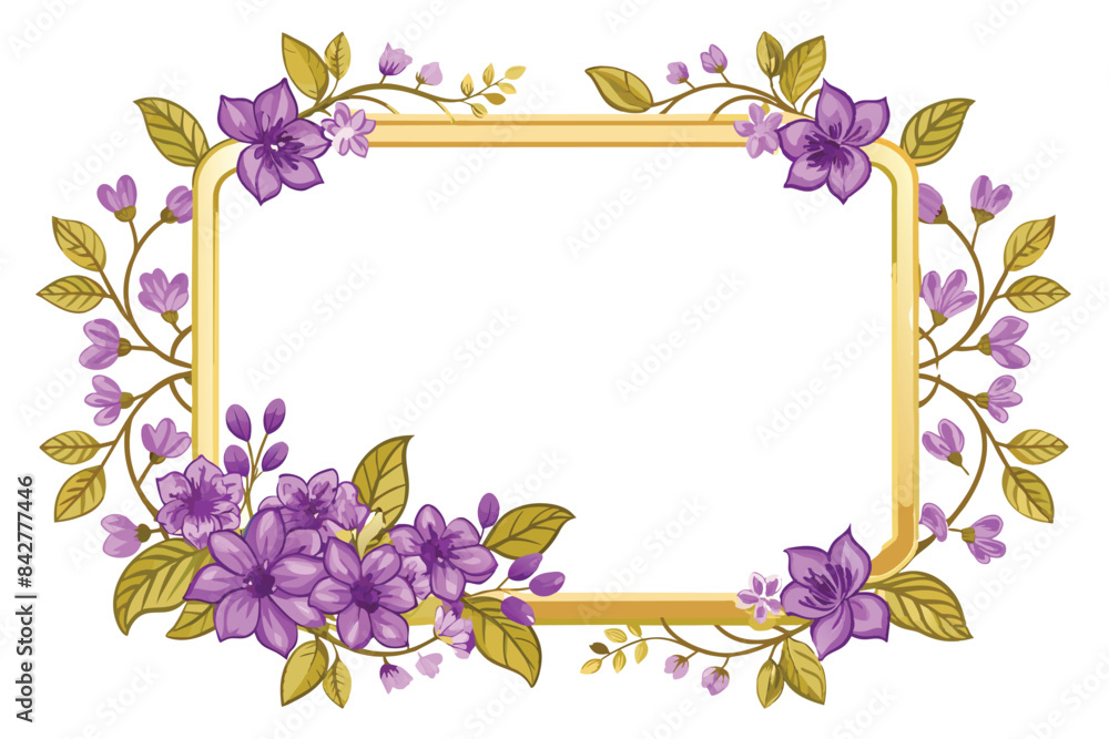 Golden Blooms: Illustrative Market Frames
