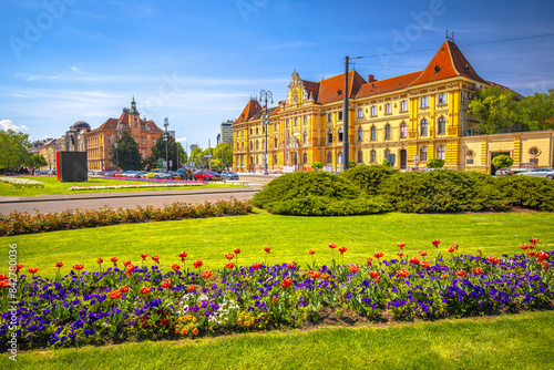 Zagreb. Republic of Croatia square scenic architecture view photo