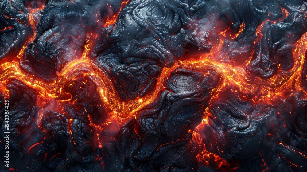 Lava-like textures with glowing cracks Lava-like textures with glowing cracks