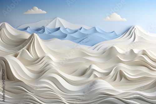A serene winter landscape w...