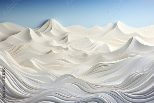 A serene winter landscape w...