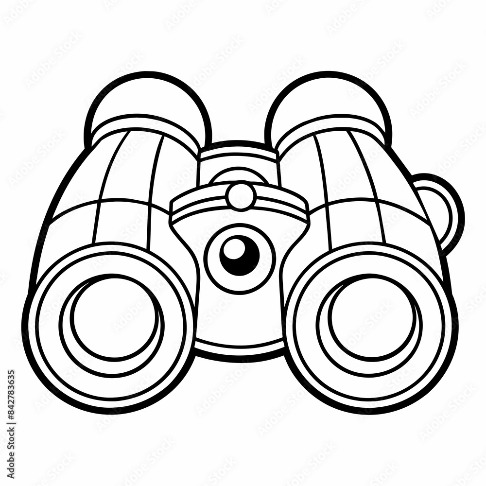 Simple binocular line art vector illustration Simple binocular line art vector illustration