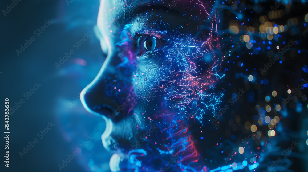 Futuristic AI-Powered Art Creation Software Revolutionizing Digital Artists' Work in a Dynamic Studio Environment Futuristic AI-Powered Art Creation Software Revolutionizing Digital Artists' Work in a Dynamic Studio Environment