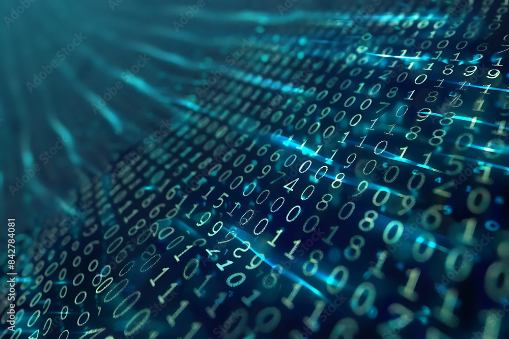 Background filled with cascading binary code, creating a digital and futuristic atmosphere, ideal for technology and programming themes Background filled with cascading binary code, creating a digital and futuristic atmosphere, ideal for technology and programming themes