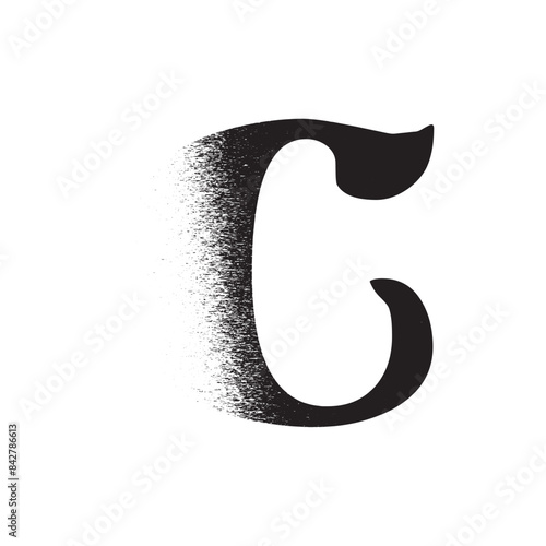 Alphabet Line Art Illustration Flat Design