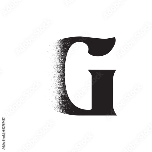 Alphabet Line Art Illustration Flat Design