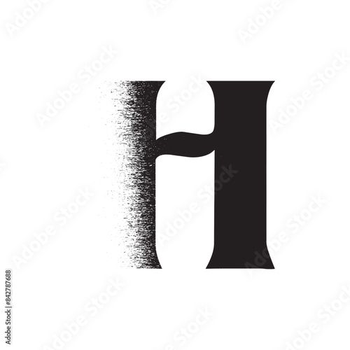 Alphabet Line Art Illustration Flat Design
