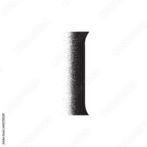 Alphabet Line Art Illustration Flat Design