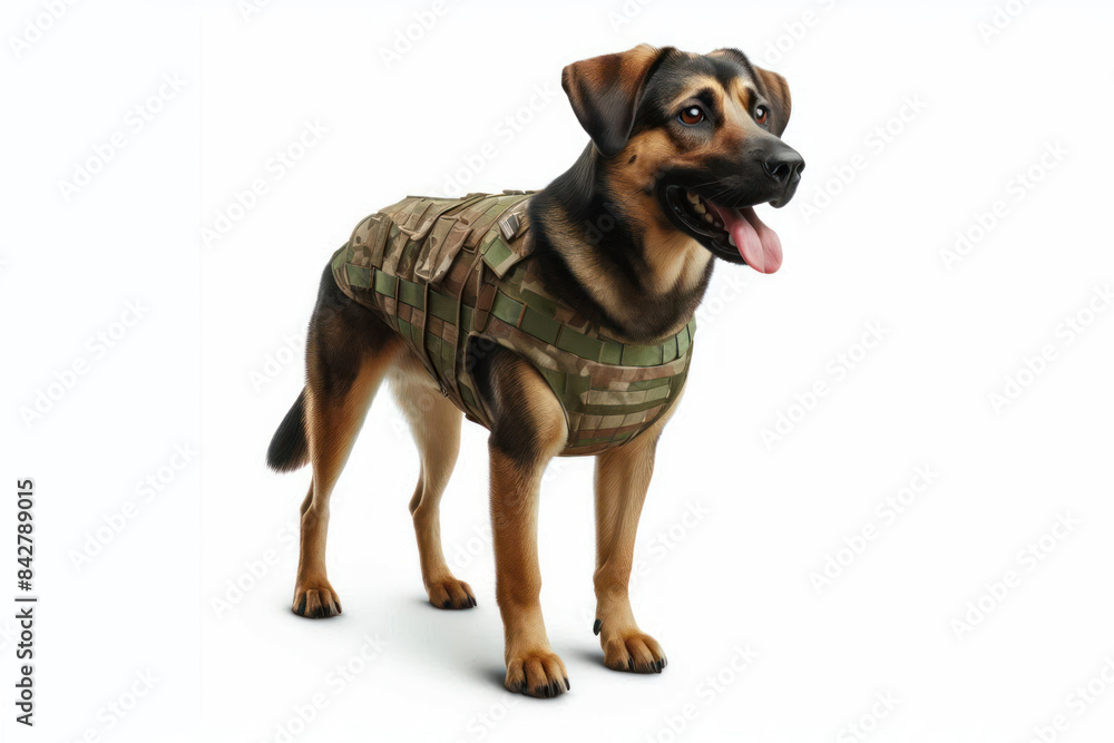 army dog Isolated on white background army dog Isolated on white background