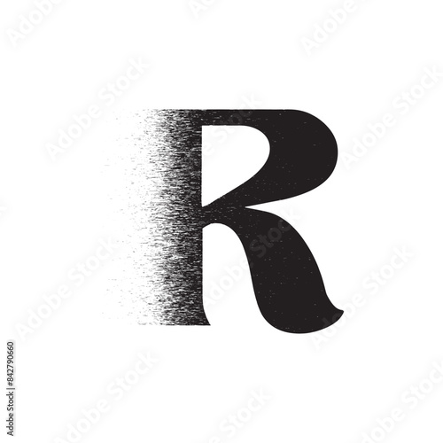 Alphabet Line Art Illustration Flat Design