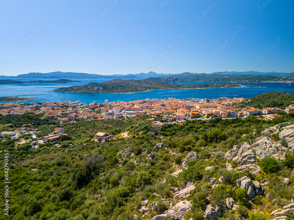 Aerial View of La Maddalena Coastline, Province of Sassari, Sardinia, Italy Aerial View of La Maddalena Coastline, Province of Sassari, Sardinia, Italy