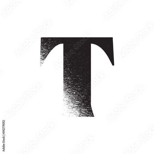Alphabet Line Art Illustration Flat Design
