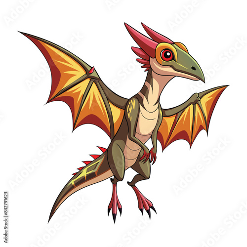 illustration of a Pteranodon on white background