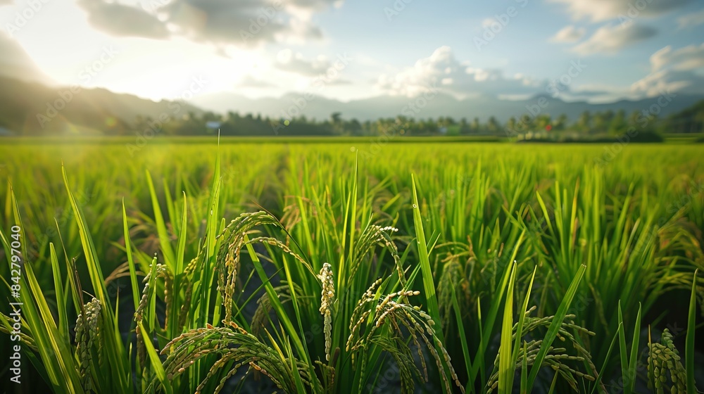 Middle of the rice field UHD wallpaper Middle of the rice field UHD wallpaper