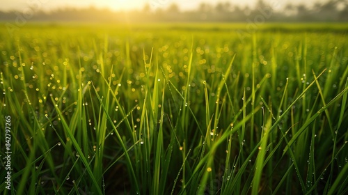 Middle of the rice field UHD wallpaper