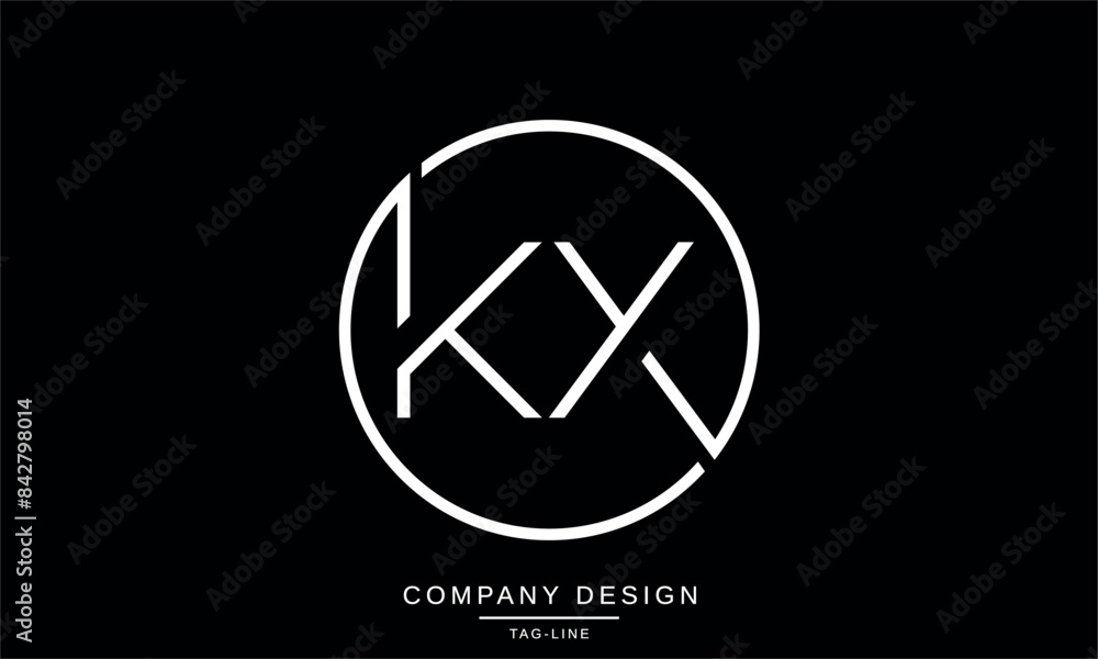 Fototapeta premium KX, XK Abstract Letters Logo Monogram Design Font Vector Initials