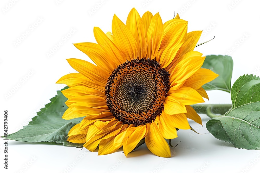 Obraz premium sunflower on white background
