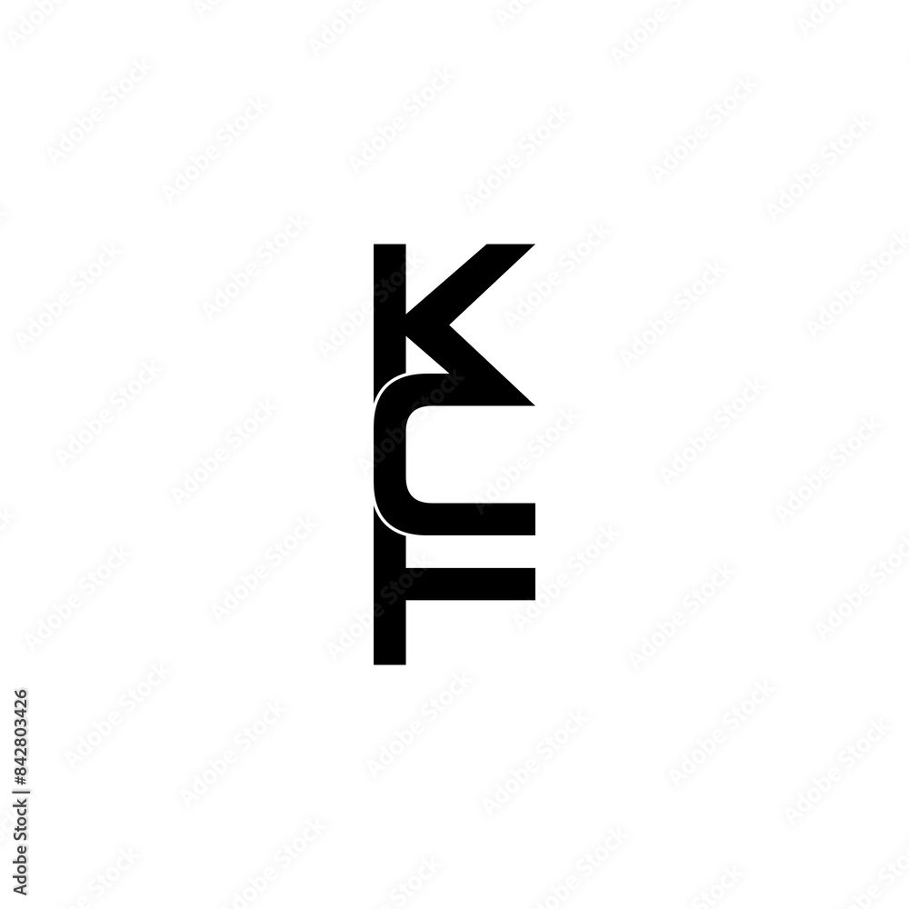 kcf initial letter monogram logo design kcf initial letter monogram logo design