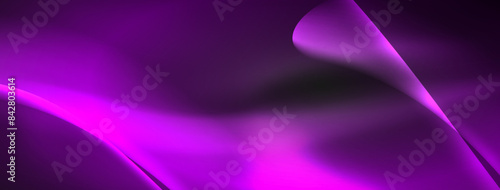 Lines and waves with neon light effect background for wallpaper, business card, cover, poster, banner, brochure, header, website