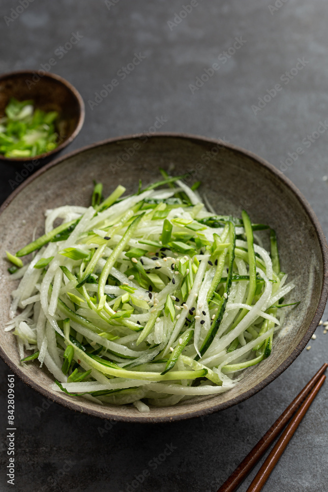 fresh cucumber and daikon radish salad fresh cucumber and daikon radish salad
