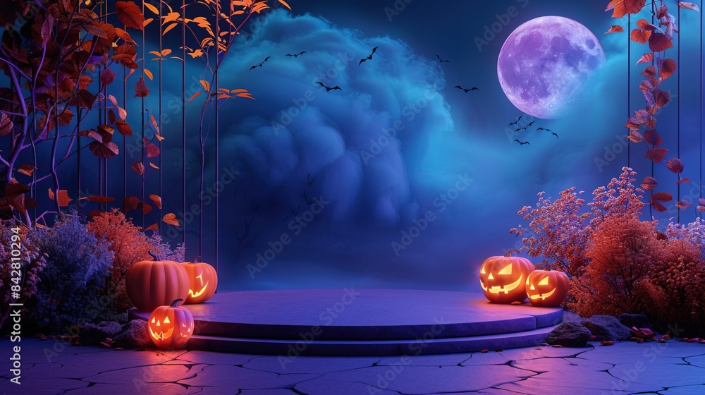 Product podium in halloween theme in for product presentation Product podium in halloween theme in for product presentation