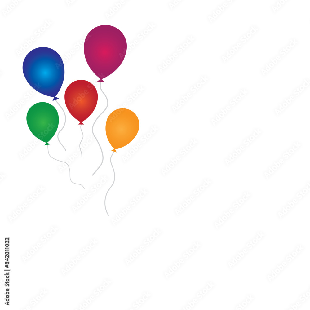 Birthday holiday, festive background, colored balloons Birthday holiday, festive background, colored balloons
