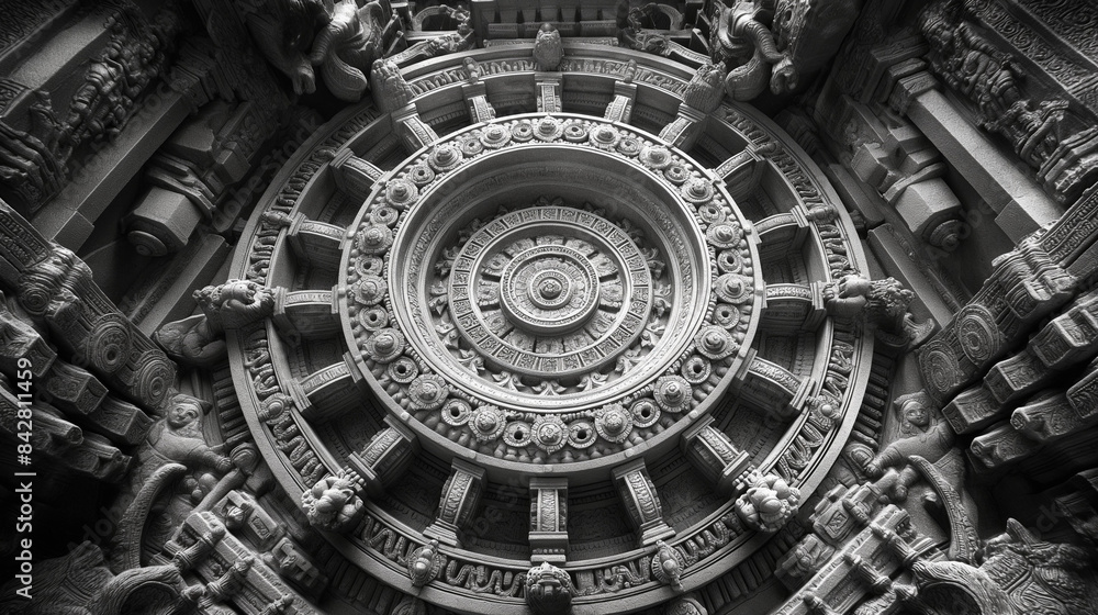 Fototapeta premium Spiritual symbols in intricate designs.